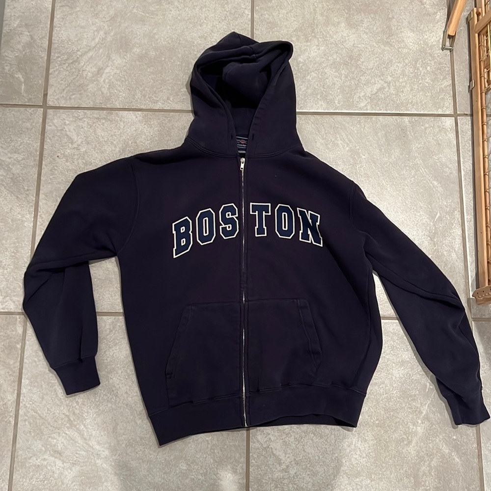 Boston navy blue zip up